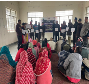 सामुदायिक केंद्र में किया स्वच्छता कार्यक्रम का आयोजन